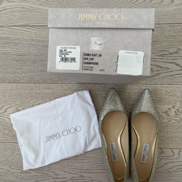 Jimmy Choo Romy Champagne Flats - Picture 5 of 5